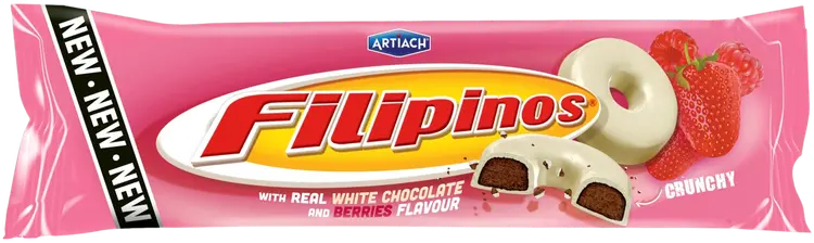 Filipinos 128g Punaiset marjat valkosuklaakeksi