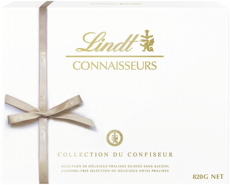 Lindt CONNAISSEURS COLLECTION DU CONFISEUR valikoima sveitsiläisiä suklaakonvehteja 820g