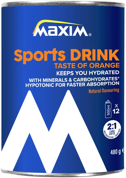 Maxim Sports Drink Fresh orange appelsiini urheilujuomajauhe 480g