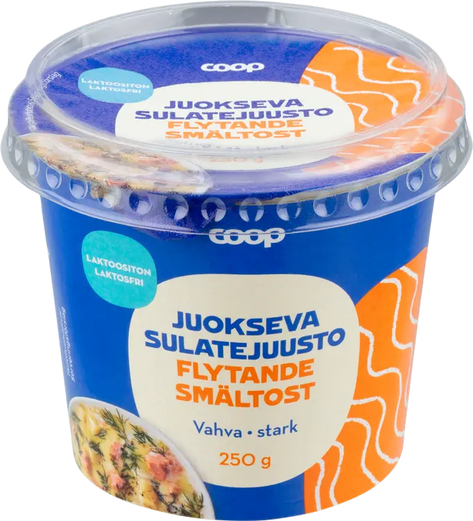 Coop juokseva sulatejuusto vahva 250g