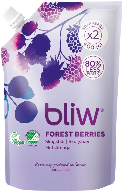 Bliw Metsämarja täyttöpussi nestesaippua 600ml