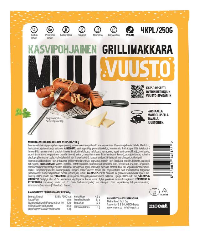 MUU Kasvigrillimakkara Vuusto 250 g