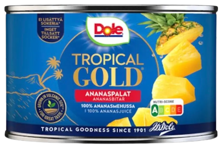 227/139g Dole Tropical Gold Ananaspaloja mehussa