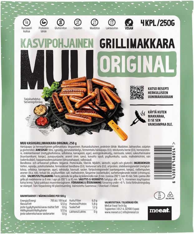 MUU Kasvigrillimakkara Original 250 g