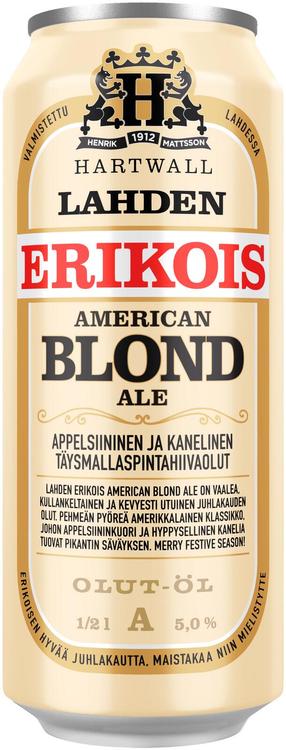 Lahden Erikois American Blond Ale olut 5% 0,5 l