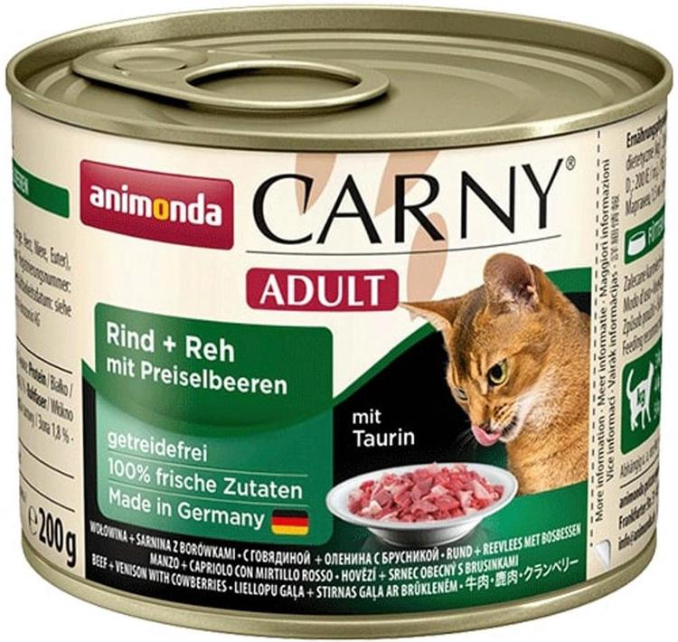 Animonda kissanruoka Carny Adult nauta ja peura 200g