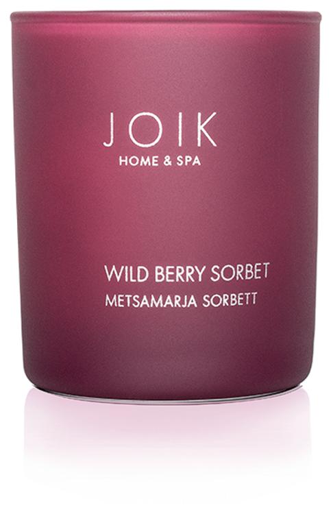 Joik home & spa rapsivahast lõhnaküünal metsamarja sorbett, 150 gr, värvilises klaasis