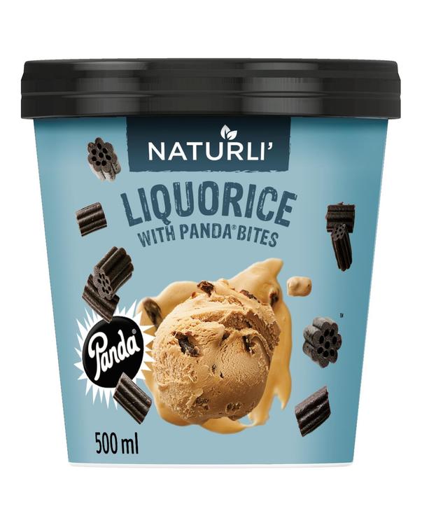 Naturli' liquorice with Panda bites vegaaninen jäätelö 500ml/335g