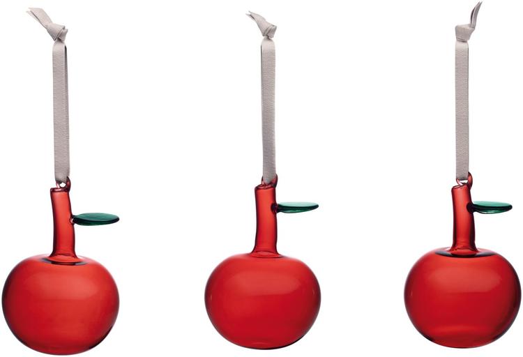 Iittala lasiomena punainen 3kpl