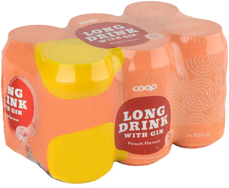 6 x Coop Peach 5,5% 0,33L persikanmakuinen long drink