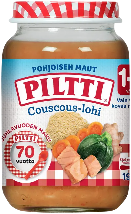 Piltti Pohjoisen maut 190g Couscousia ja lohta lastenateria 1-3v