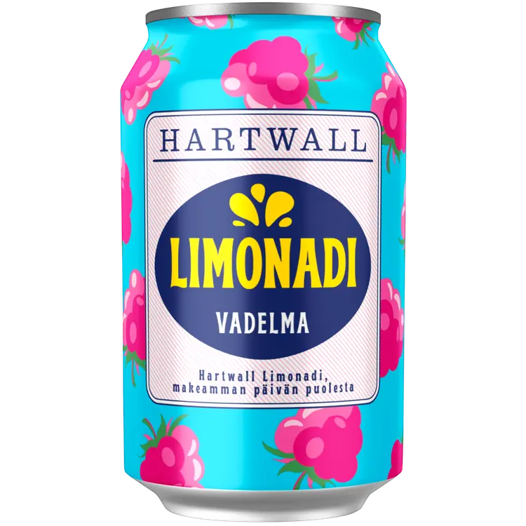 Hartwall Limonadi Vadelma virvoitusjuoma 0,33 l