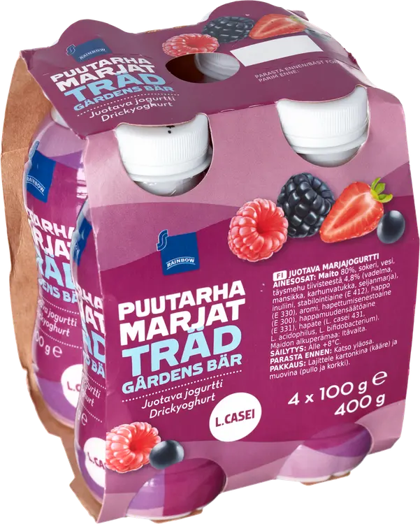 Rainbow juotava marjajogurtti 4x100g