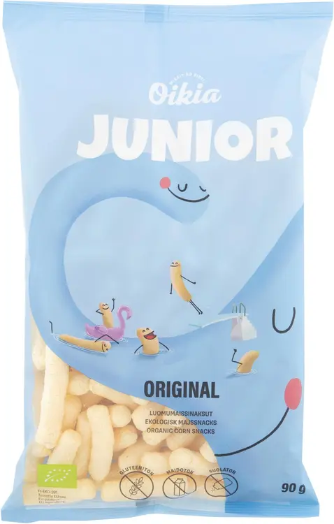 Oikia Junior Original luomumaissinaksut 90g