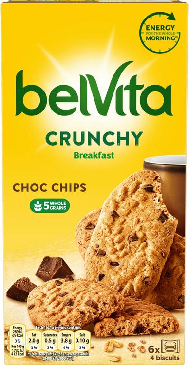 Belvita Crunchy  Choc Chips välipalakeksi 300g