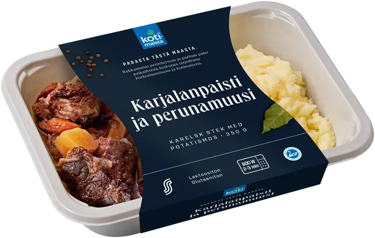 Kotimaista karjalanpaisti ja perunamuusi 350 g