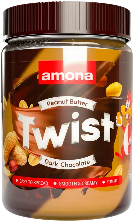 Amona maapähkinävoi twist tumma suklaa 350g