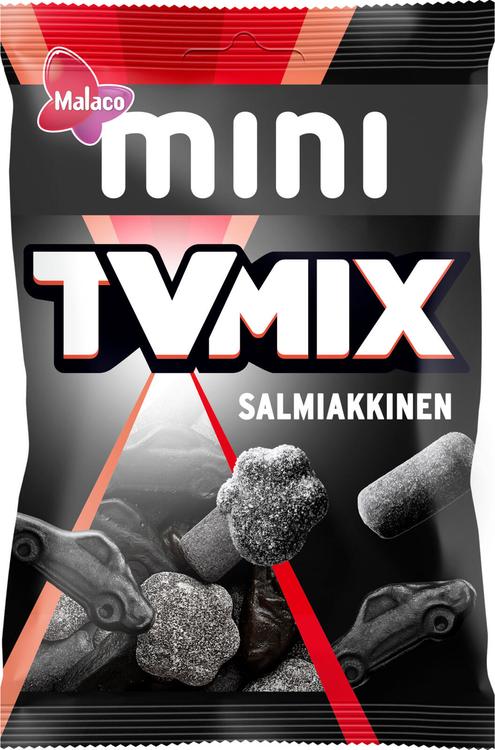 Malaco Tv Mix Mini Salmiakkinen makeissekoitus 110g