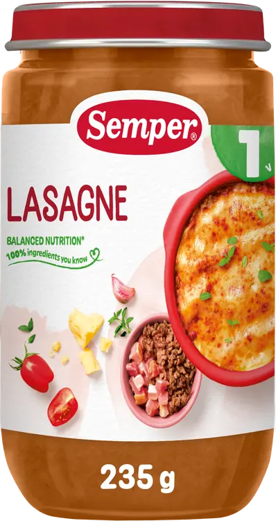 Semper Lasagne 1v lastenateria 235g