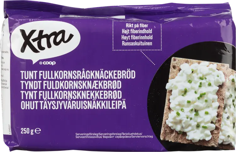 Xtra ohut täysjyväruisnäkkileipä 250 g