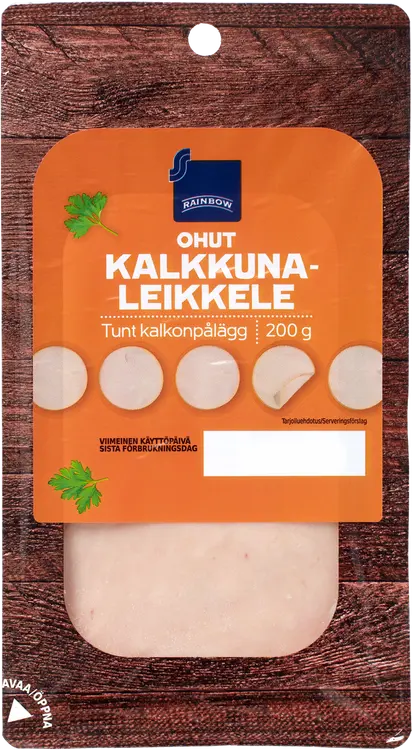 Rainbow Ohut Kalkkunaleikkele 200g