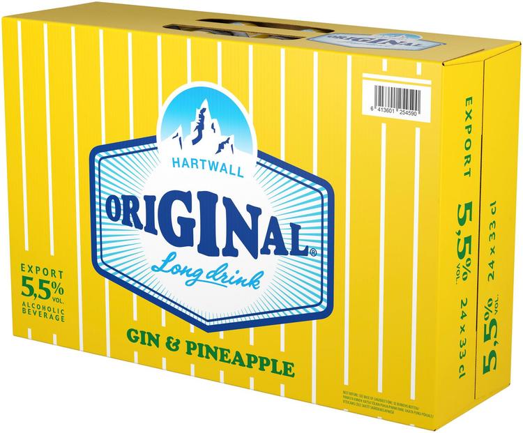 Hartwall Original Long Drink Pineapple muu alkohoolne jook 5,5%vol 24x330ml