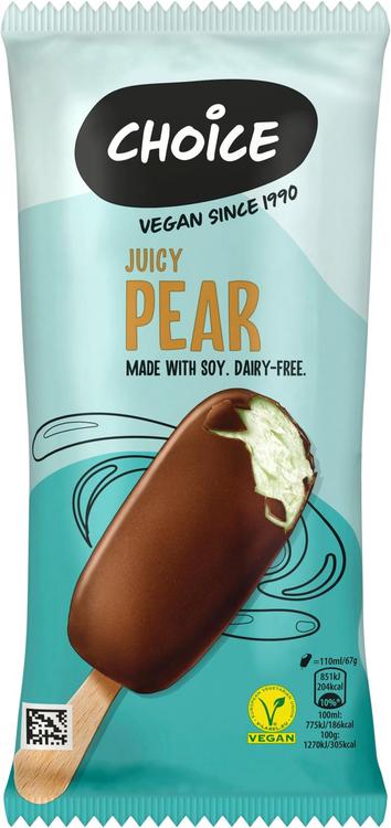 Choice 110ML / 70g vegaani jäätelöpuikko Päärynä