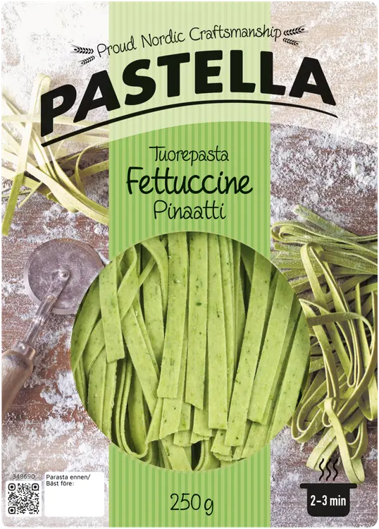 Pastella fettuccine pinaatti tuorepasta 250g