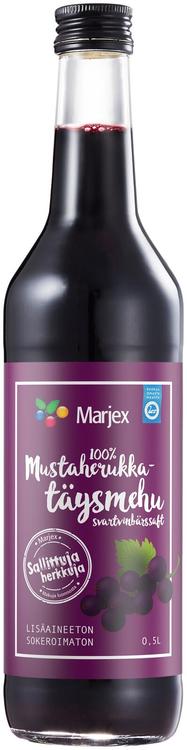 Marjex kylmäpuristettu mustaherukkamehu 0,5l