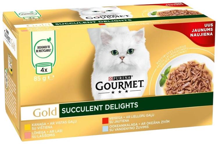 Gourmet Gold kiisueine Succulent Delights einevalik 4x85g