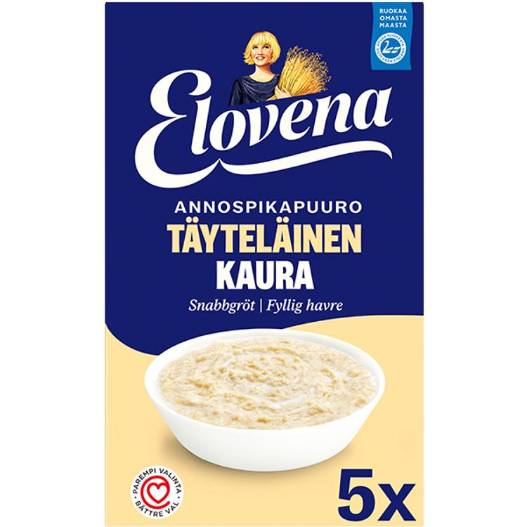 Elovena rikkalik ja pehme kiirkaerahelbepuder, 5 x 40g