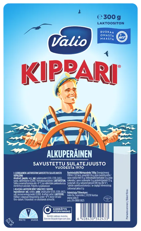 Valio Kippari® e300 g sulatejuustoviipale laktoositon