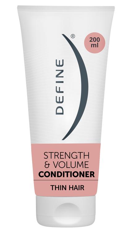Define Strength & Volume conditioner tuuheuttava ja vahvistava hoitoaine hennoille hiuksille 200ml