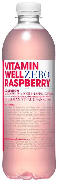 Vitamin Well Zero Raspberry hyvinvointijuoma 500ml