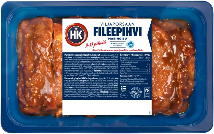 HK Viljaporsaan Fileepihvi marinoitu n. 1,3 kg