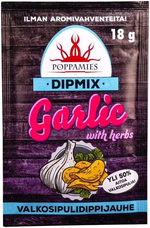 Poppamies Dipmix Garlic with herbs dippijauhe 18g