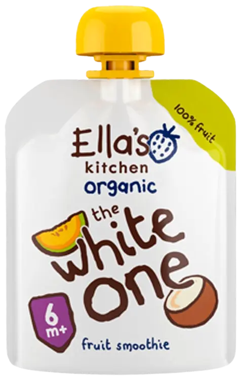 Ella's Kitchen The White One, Valkoinen hedelmäsmoothie alkaen 6kk LUOMU 90g