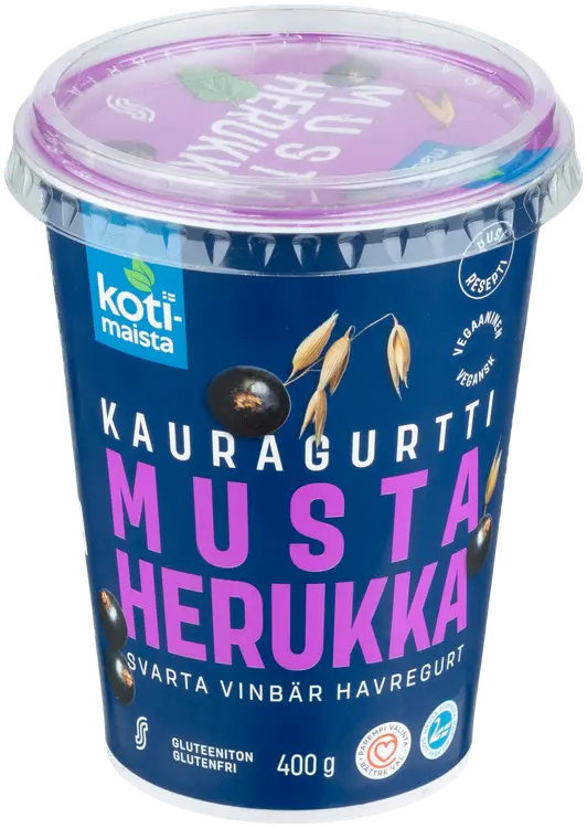 Kotimaista 400g mustaherukka kauragurtti