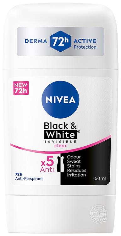 Nivea pulkdeodorant black&white clear 48h 50ml