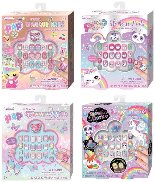 Küünekaunistused POP Nail Glitz 4ass