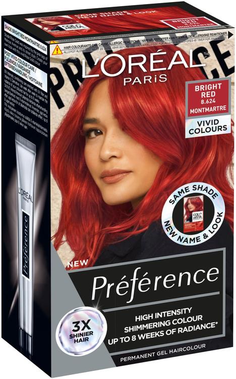 L'oreal préfér.püsivärv bright red 8.624