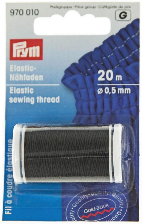 Õmblusniit elastic 20m/5mm must