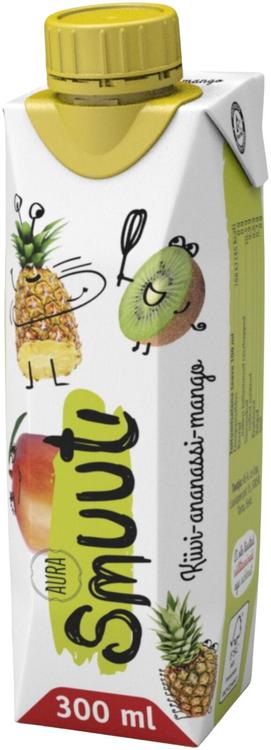 Aura smuuti kiivi-ananass-mango 300ml