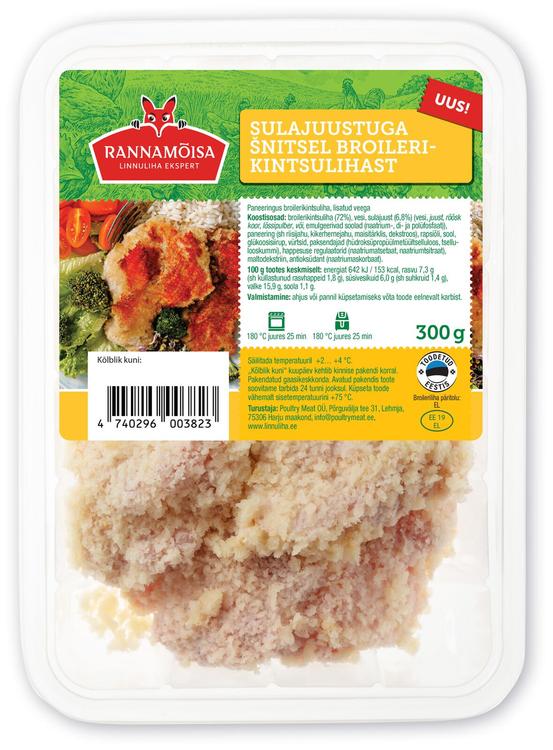 Rannamõisa Sulajuustuga Šnitsel Broilerist 300G