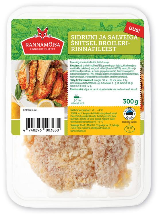 Rannamõisa Sidrun-Salvei Broileririnnafilee 300G
