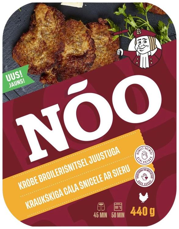Nõo Krõbe Broilerišnitsel Juustuga 440 G