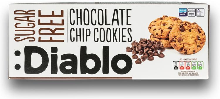 Diablo šokolaaditükkidega küpsis, suhkruvaba 130 g