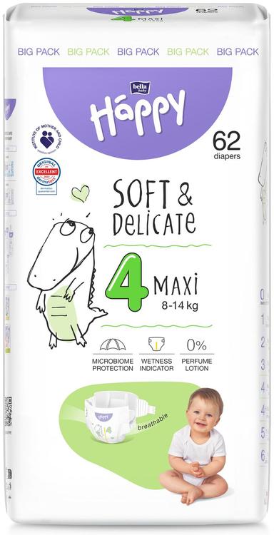 Bella Baby Happy Maxi teipmähkmed 4, 8-18kg 62tk