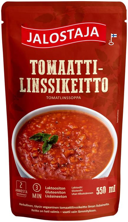Jalostaja tomati-läätsesupp 550 ml