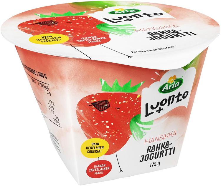 Arla Luonto+ maasikamaitseline jogurtikohupiim, laktoosivaba, 175g